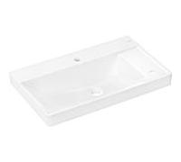 Lavabo Hansgrohe Xelu Q 60319450 800x480mm, avec 2 trous de robinetterie, sans trop-plein, étagère à droite, blanc
