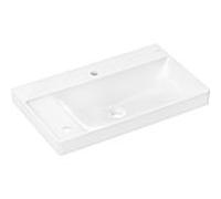 hansgrohe Xelu Q lavabo avec tablette à gauche, 2 trous pour robinet, sans trop-plein, 800x480mm, blanc, 60320450