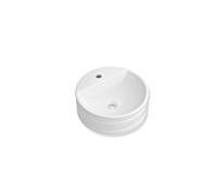 Lavabo Hewi DUO 950.11.000TJ Ø 42,6 cm, finition brillante, à poser, 1 trou de robinetterie, sans trop-plein, blanc
