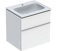 Lavabo Icon Geberit avec meuble bas 60 cm 502335011 Ensemble lavabo 60x63x48cm, blanc , corps blanc brillant, poignée blanc mate