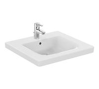 Lavabo Ideal Standard Connect Freedom 600x555x165 mm porcelaine blanche pour personnes à mobilité réduite 1 trou de robinet centré traversant E548201