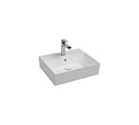 Lavabo Isvea SistemaZ 10SF50051 avec trop-plein, trou pour robinet, 51 cm, blanc