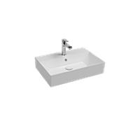 Lavabo Isvea SistemaZ 10SF50060 avec trop-plein, trou pour robinet, 60 cm, blanc