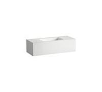 LAUFEN FOLIO Plan de toilette, rectangulaire, 1 tiroir, 1 trou pour robinetterie, sans trop-plein, 1254x500x350mm, H580FO55251111, Couleur: Blanc, laque satinée