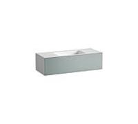 Lavabo Laufen FOLIO H580FO55211111 1254 x 500 x 350 mm, avec plage de robinetterie, un trou de robinetterie centré, sans trop-plein, coloris : Gris fossile