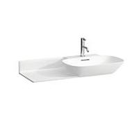 Lavabo LAUFEN INO 8133010001041, étagère 90x45cm à gauche, trou pour robinetterie et trop-plein, céramique saphir