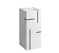 LAUFEN Kartell Lave-mains H811331D021121 sans trou robinet, sans trop-plein, décor lignes noires