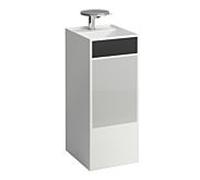 Lavabo LAUFEN Kartell H811331D038151 37,5x43,5x90cm, décor, surfaces colorées noir et gris, sans trop-plein, 2 trous pour robinetterie