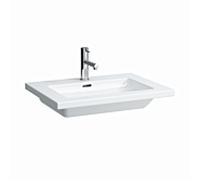 Lavabo LAUFEN Living Square 8164320001041 65 x 48 cm, installation par le haut, trou pour robinetterie, trop-plein