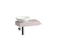 Lavabo Laufen PICCOLO NOVO H561PN47081111 555 x 320 x 400 mm, tablette à droite, un trou de robinetterie, sans trop-plein, finition Oyster Matt