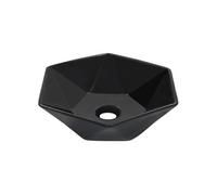 vidaXL Lavabo vasque à poser 41 x 36,5 x 12 cm céramique noire