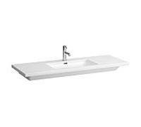 Lavabo Living Square match0 8164350001471 trop-plein 130x48cm, trou pour robinet, peut être coupé des deux côtés