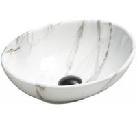 Lavabo MEXEN ELZA pierre blanche motif rugueux 40 cm