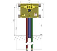 Lavabo MHS, 30141VR5po0000, sortie 80 mm, WTU/AS80-I/VR/16, Viega Raxofix, 1 pièce.