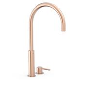 Lavabo mitigeur haut sur gorge Or Rose Mat 24K STUDY - TRES 26110502OPM
