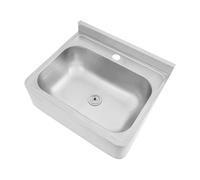 Lavabo mural en acier inoxydable - Peu encombrant - Montage mural - Avec bonde - Lavabo pour garage, atelier, cave, camping-car, restaurants