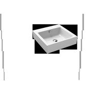 Kaldewei Puro lavabo Puro 901306003001 3163, 46x46x12cm, effet perlant blanc, sans trou pour robinetterie