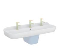 Lavabo enfant VitrA Sento 7353B003-1742, 125 x 40 cm, 3 trous de robinetterie, blanc brillant, avec trop-plein