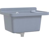 Lavabo pour montage murale gris 50x35x24 cm résine