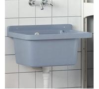 Lavabo pour Montage Murale - vidaXL - PP - gris - 50 x 35 x 24 cm@oki49x