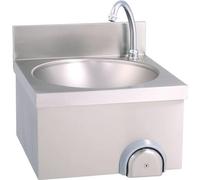 Lavabo rectangulaire KBS 500 x 400 x 24 mm, à minuterie et bord surélevé