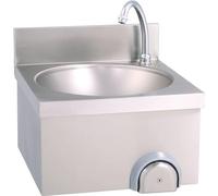 Lavabo rectangulaire KBS avec minuterie et robinet, 400 x 400 x 235 mm