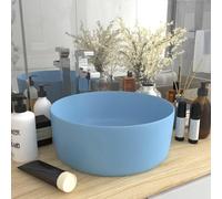 Lavabo Rond de Luxe Crème Mat Céramique Lave-mains Vasque Toilette vidaXL