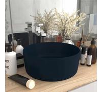 Lavabo Rond de Luxe Gris Clair Mat Céramique Lave-mains Vasque Toilette vidaXL