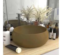 Lavabo Rond de Luxe Noir Mat Céramique Vasque Lave-mains Toilette vidaXL