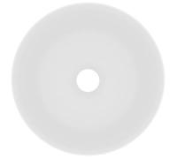Lavabo rond de luxe, Vasque à poser, Vidaxl, Blanc mat 40x15 cm Céramique L146