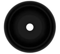 Lavabo rond de luxe, Vasque à poser, Vidaxl, Noir mat 40x15 cm Céramique L136