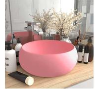 Lavabo rond - vidaXL - vasque à poser - Céramique - Rose - 40 x 15 cm qrz17x3681