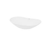 Lavabo Salle de Bain - 640x365 mm - en Céramique - Ovale - Blanc - Lave-Mains