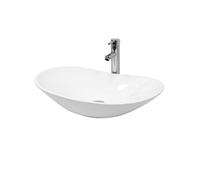Lavabo Salle de Bain - 640x365x130 mm - en Céramique - Ovale - Blanc -