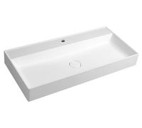 Sapho - Lavabo 100x47 cm, sans trop-plein, trou pour robinet, blanc TW100