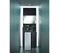 Lavabo sur colonne Alape RX325QS 4801000000 329 x 367 mm, blanc, sans trou de robinetterie ni trop-plein