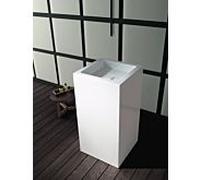 Lavabo sur colonne Alape RX450QS 4804000000 455 x 507 mm, blanc, sans trou de robinetterie ni trop-plein