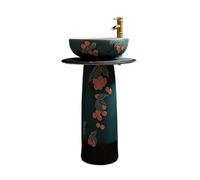 Lavabo sur pied Lavabo sur pied en céramique avec robinet et kit de vidange for salle bain