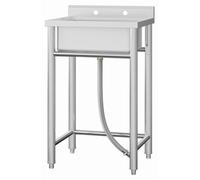 Lavabo sur pied, vasque simple, pieds réglables, type D - Sans robinet