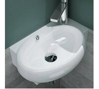 Lavabo suspendu blanc design BR001 - Mai & Mai - Rectangulaire - Céramique