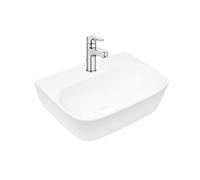 Lavabo suspendu en céramique 43x30x13 cm Swiss Aqua Technologies, sans trop-plein + mitigeur lavabo Roca (A5A306SATBRE4330R)