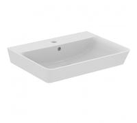 Lavabo suspendu en grès fin 60 x 46 cm, avec trou pour robinet et trop-plein, blanc, Ideal Standard Connect Air (E029801)