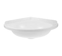 Lavabo Triangulaire Mural D'angle pour Salle de Bain Compacte | Plastique Blanc, Pose Murale avec Trou Unique, Style Moderne, pour Camping-car, Balcon et Petits Espaces