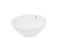 ECD Germany Lavabo Rond Ø 420x170 mm - Céramique Blanc