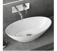 doporro Lavabo vasque à poser blanc 62cm lave main Colossum807 62,5x34,5x17,5cm