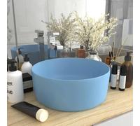 vidaXL Lavabo ond Mat Bleu clair 40x15 cm Céramique