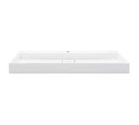 Lavabo - vidaXL - blanc - fonte - 120x46x11 cm - Installation sur plan - Évacuation Ø 4 5 cm 16309
