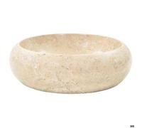 Lavabo - vidaXL - crème - ronde - 40x12 cm - Évacuation Ø 4,5 cm 61222