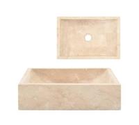 Lavabo - VIDAXL - Marbre Crème - 45 x 30 cm - Rectangulaire - Intérieur