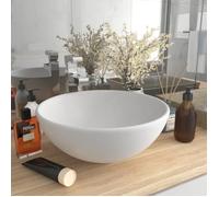 Lavabo - VIDAXL - Rond - Blanc mat - Céramique - Design moderne et élégant